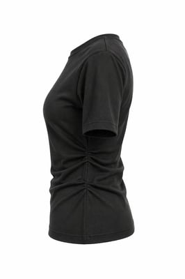 Basic Rundhals-Shirt mit Schlitz