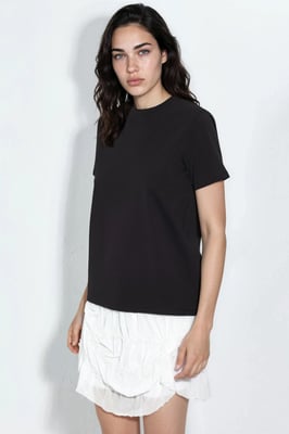Einfaches Rundhals-T-Shirt