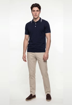 Polo Shirt Kurzarm Strick-Polo Shirt Kurzarm