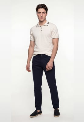 Polo Shirt Kurzarm Strick-Polo Shirt Kurzarm