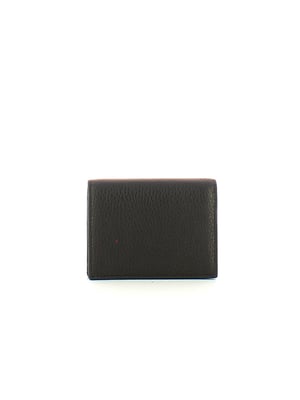 Metallischer Soft-Kartenhalter aus genarbtem Leder
