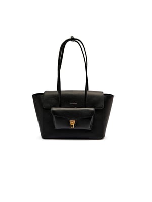 Coccinelle Double Beat Handtasche aus genarbtem Leder