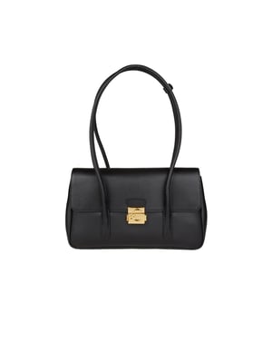 C-Me Lockhandtasche aus genarbtem Leder. 001