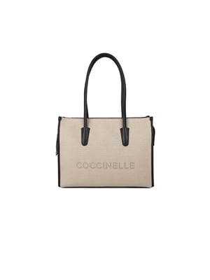 Coccinelle Myrtha26 Canvas-Handtasche Canvas-Stoff / genarbtes Leder
