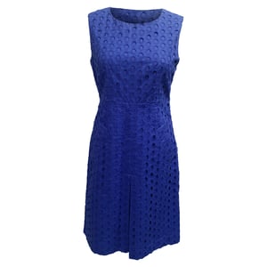 Diane von Furstenberg Augenloch Mini Kleid aus blauer Baumwolle