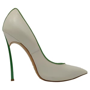 Casadei Blade Heel Pumps aus weißem Kalbsleder