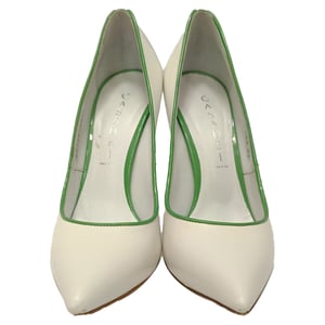 Casadei Blade Heel Pumps aus weißem Kalbsleder