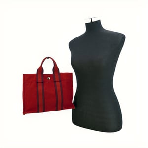 Hermes Vintage Stoff-Einkaufstasche Fourre-Tout