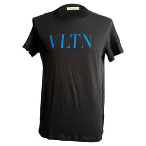 Valentino VLTN Logo T-Shirt aus schwarzer Baumwolle