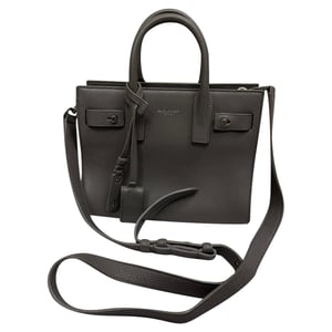 Saint Laurent Sac De Jour Nano Tasche aus grauem Leder