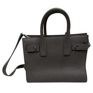 Saint Laurent Sac De Jour Nano Tasche aus grauem Leder