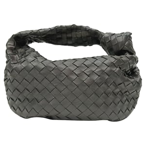 Bottega Veneta Teen Jodie Schultertasche aus grauem Lammleder