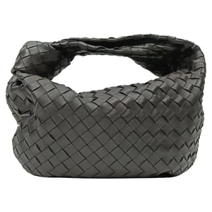 Bottega Veneta Teen Jodie Schultertasche aus grauem Lammleder