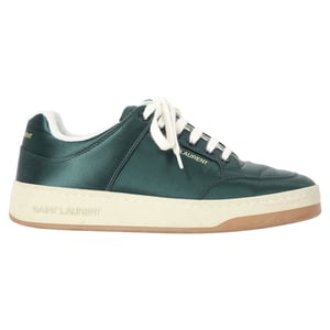 Saint Laurent SL/61 Low-Top-Sneaker aus grünem Satin