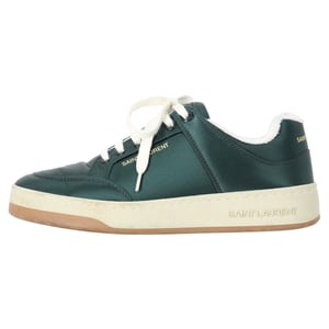 Saint Laurent SL/61 Low-Top-Sneaker aus grünem Satin