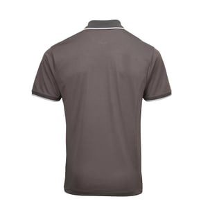 Premier Herren Contrast Coolchecker Poloshirt (Dunkelgrau/Silber)