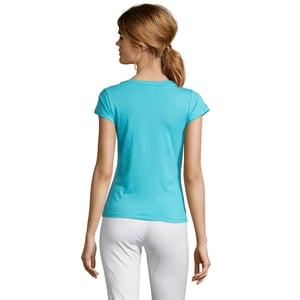 SOLS - "Moon" T-Shirt V-Ausschnitt für Damen (Atollblau)