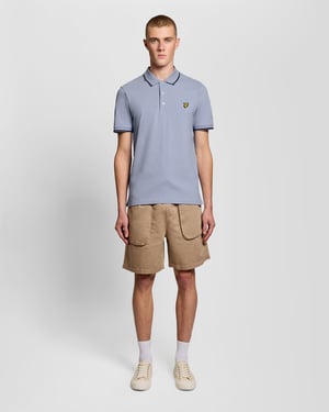 Polo-Shirt mit Kontrastkragen