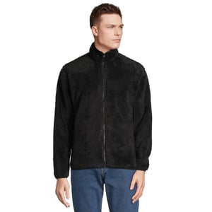 SOLS - Fleecejacke für Herren/Damen Unisex, Durchgehender Reißverschluss (Schwarz)