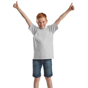 Fruit of the Loom - "Iconic" T-Shirt für Kinder (Grau meliert)