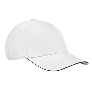 Beechfield - "EarthAware Classic" Baseball-Mütze Sandwichschirm (Weiß/Dunkelblau)