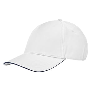 Beechfield - "EarthAware Classic" Baseball-Mütze Sandwichschirm (Weiß/Dunkelblau)