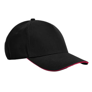 Beechfield - "EarthAware Classic" Baseball-Mütze Sandwichschirm (Schwarz/Rot)