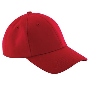 Beechfield Unisex Authentic 6 Panel Baseball Kappe (Rot)