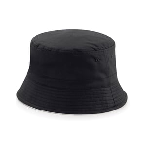 Beechfield - Schlapphut wendbar für Herren/Damen Unisex (Schwarz/Hellgrau)