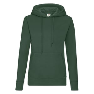 Fruit of the Loom - "Classic" Kapuzenpullover für Damen (Flaschengrün)