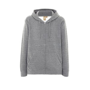 JHK - "Fuji" Hoodie mit durchgehendem Reißverschluss für Herren/Damen Unisex (Grau meliert)