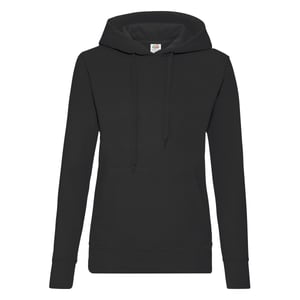 Fruit of the Loom - "Classic" Kapuzenpullover für Damen (Schwarz)