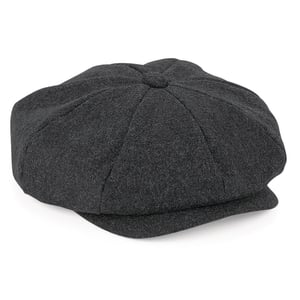 Beechfield Unisex Schirmmütze Melton Baker Boy (Anthrazit meliert)
