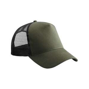Beechfield - Trucker Cap Snapback für Kinder (Oliv/Schwarz)