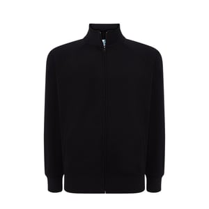 JHK - Sweatshirt Durchgehender Reißverschluss für Herren/Damen Unisex (Schwarz)
