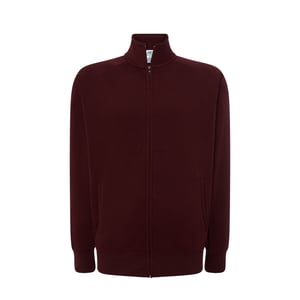 JHK - Sweatshirt Durchgehender Reißverschluss für Herren/Damen Unisex (Kardinal)