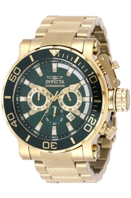 Invicta Coalition Forces 50230 Herrenuhr - Quarzwerk - Edelstahl mit grünem Zifferblatt - 52 mm