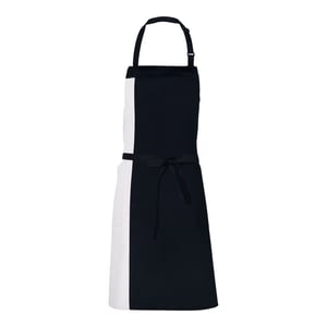 Link Kitchen Wear - Herren/Damen Unisex Schürze "Duo" (Schwarz/Weiß)