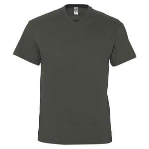 SOLS Herren Victory T-Shirt mit V-Ausschnitt (Dunkelgrau unifarben)