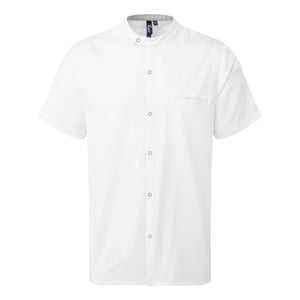 Premier - "Chefs" Hemd für Herren/Damen Unisex kurzärmlig (Weiß)