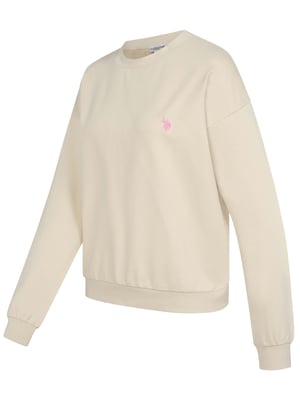 U.S. Polo Assn. Damen Sweatshirt Pullover aus Baumwoll-Stretch