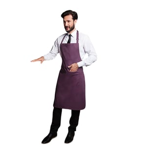 Karlowsky - Latzschürze "Basic" (Aubergine)