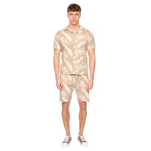 Duck and Cover - "Hopkinton" Hemd und Shorts Set für Herren, Atmungsaktiv (Helles Steingrau)