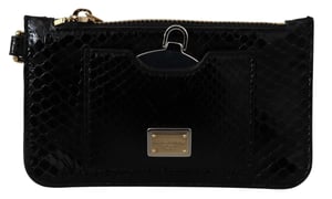 Dolce & Gabbana en cuir noir Miroir de bracelet miroir Agnese pour femmes