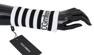 Dolce & Gabbana Black White Wool Dgmillénnials enveloppe pour hommes
