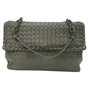 Bottega Veneta Medium Olimpia Schultertasche aus grauem Nappaleder