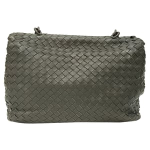 Bottega Veneta Medium Olimpia Schultertasche aus grauem Nappaleder