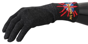 Dolce & Gabbana Gray # Dmen'slondon Broidered Wool Men's Gloves