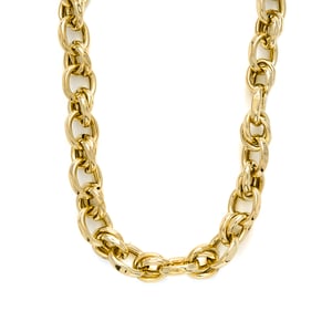 Luxenter Halskette mit 18-karätiger Gelbgold-Finish – Rimsau