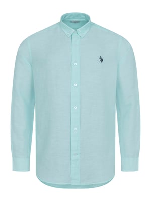 U.S. Polo Assn. Herren Leinenhemd aus Leinen-Baumwollmix